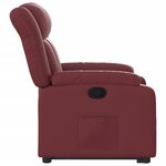 vidaXL Fauteuil inclinable Rouge bordeaux Similicuir