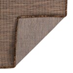 vidaXL Tapis à tissage plat d'extérieur 100x200 cm Marron