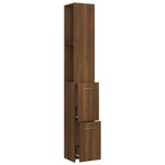 vidaXL Armoire de bain chêne marron 25x26 5x170 cm bois d'ingénierie