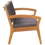 Banc de jardin vidaXL avec coussins 115x70x72 cm en bois d'acacia