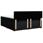 vidaXL Sommier à lattes de lit avec matelas Noir 180x200 cm Tissu
