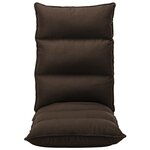 vidaXL Chaise pliable de sol Marron Tissu