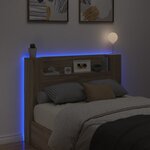 vidaXL Armoire tête de lit avec LED chêne sonoma 140x16 5x103 5 cm