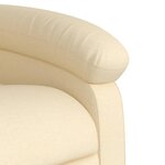vidaXL Fauteuil inclinable Crème Tissu