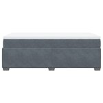 vidaXL Sommier à lattes de lit et matelas Gris foncé 90x200 cm Velours