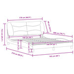 vidaXL Cadre de lit avec LED sans matelas marron foncé 160x200cm tissu