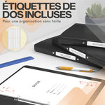 ACROPAQ 10 x Classeur A4 2 Anneaux- Jusqu'à 100 feuilles  Dos de 2 5 cm- Souple et Durable- Résisitants à l'eau- Étiquettes de Dos