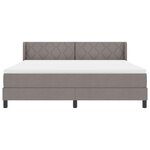 Lit à ressorts vidaXL avec matelas taupe 180x200 cm en tissu