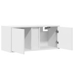 vidaXL Meuble TV mural avec lumières LED blanc 80x31x35 cm