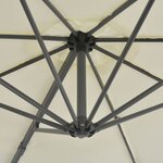 vidaXL Parasol de jardin avec base portable sable