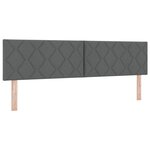 Lit à ressorts vidaXL avec matelas gris foncé 180x200 cm en tissu