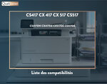 Qualitoner x1 toner cs417 cx 417 cx 517 cs517 cyan compatible pour lexmark