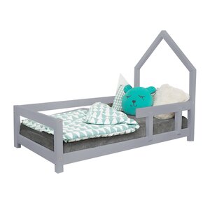 Lit cabane enfant POPPI 80 x 180 gris 1