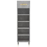 vidaXL Armoire à chaussures gris béton 30x35x105 cm bois d'ingénierie