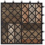 vidaXL Carreaux de terrasse 20Pièces Délavage gris 30x30 cm Acacia solide