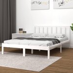 vidaXL Cadre de lit sans matelas blanc bois de pin massif 140x200 cm