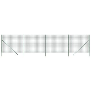 vidaXL Clôture en treillis métallique vert 2 2x10 m acier galvanisé