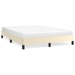 vidaXL Cadre de lit Crème 140x190 cm Similicuir