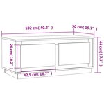 vidaXL Table basse Blanc brillant 102x50x44 cm bois d'ingénierie