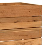 vidaXL Lit surélevé 50x40x38 cm bois de teck recyclé et acier