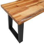 vidaXL Banc avec bord vivant 160 cm bois d'acacia massif