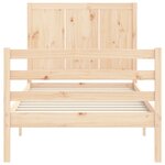vidaXL Cadre de lit sans matelas bois massif