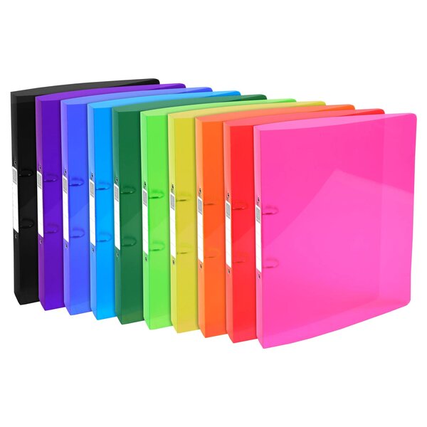 Classeur 2 Anneaux 30mm Iderama Pp - A4 Maxi - Couleurs Assorties - X 10 - Exacompta