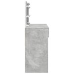vidaXL Coiffeuse avec LED gris béton 100x40x120 cm