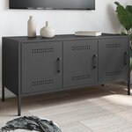 vidaXL Meuble TV noir 100 5x39x50 5 cm acier