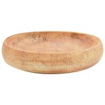 vidaXL Vasque à poser marron ovale 59x40x15 cm céramique