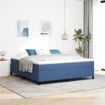 vidaXL Cadre de lit Bleu 180x200 cm en Tissu Corde