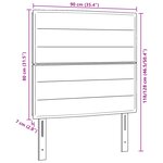 vidaXL Tête de Lit LED Design Lignes Bleues 90 cm Tissu