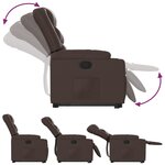 vidaXL Fauteuil inclinable marron similicuir