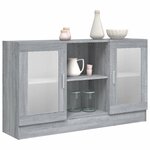 vidaXL Armoire à vitrine Sonoma gris 120x30 5x70 cm Bois d'ingénierie