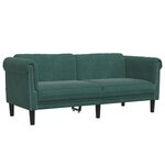 vidaXL Ensemble de canapés 2 Pièces vert foncé velours