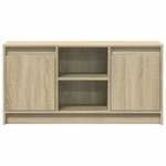 vidaXL Meuble TV avec LED chêne sonoma 100x34x50 cm bois d'ingénierie