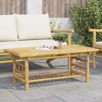vidaXL Table basse 110x55x45 cm bambou