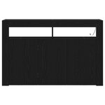 vidaXL Buffet Chêne noir Bois aggloméré 116 x 30 x 75 cm Buffet moderne