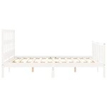 vidaXL Cadre de lit sans matelas blanc 160x200 cm bois de pin massif