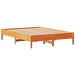 vidaXL Cadre de lit sans matelas cire marron 140x200cm bois pin massif