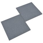vidaXL Carreaux de protection antichoc 18Pièces Caoutchouc 50x50x3cm Gris