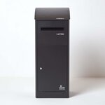 Boîte à colis Extra-Large Noir 1 porte Couvercle incliné Acier galvanisé SMART PARCEL BOX®