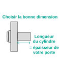 THIRARD - Verrou sans bouton Apache  pour porte de cave  cylindre 40mm  acier  3 clés  époxy bronze