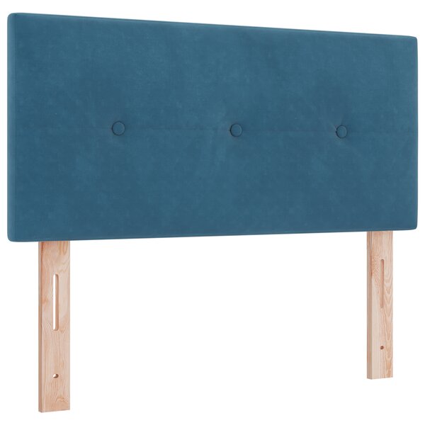 Tête de lit capitonnée bleu foncé 100 cm en velours