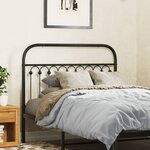 vidaXL Tête de lit métal noir 107 cm