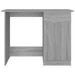 Bureau table poste de travail meuble d'ordinateur informatique étude sonoma 100 x 50 x 76 cm bois d'ingénierie gris 02_0023939