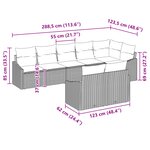 vidaXL Ensemble de canapés de jardin 8 pièces avec coussins en poly rotin noir