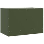 vidaXL Meubles TV 2 Pièces vert olive 67x39x44 cm acier
