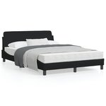 vidaXL Cadre de lit sans matelas noir 140x200 cm tissu
