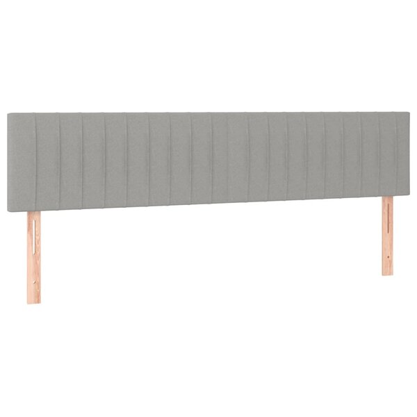 vidaXL Têtes de lit 2 Pièces Gris clair 90x5x78/88 cm Tissu